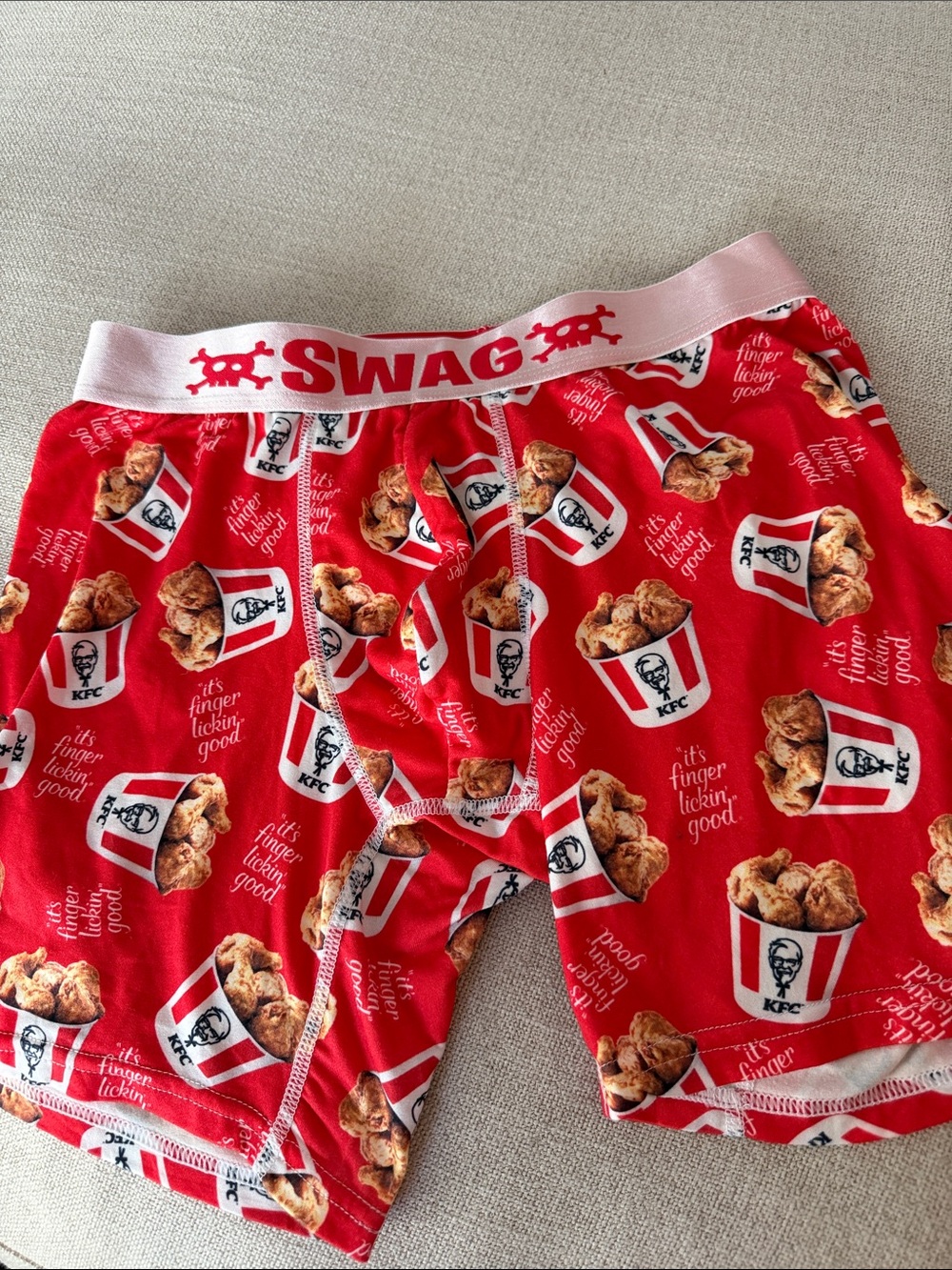 KFC Red Novelty Boxer Briefs with SWAG Waistband size XL